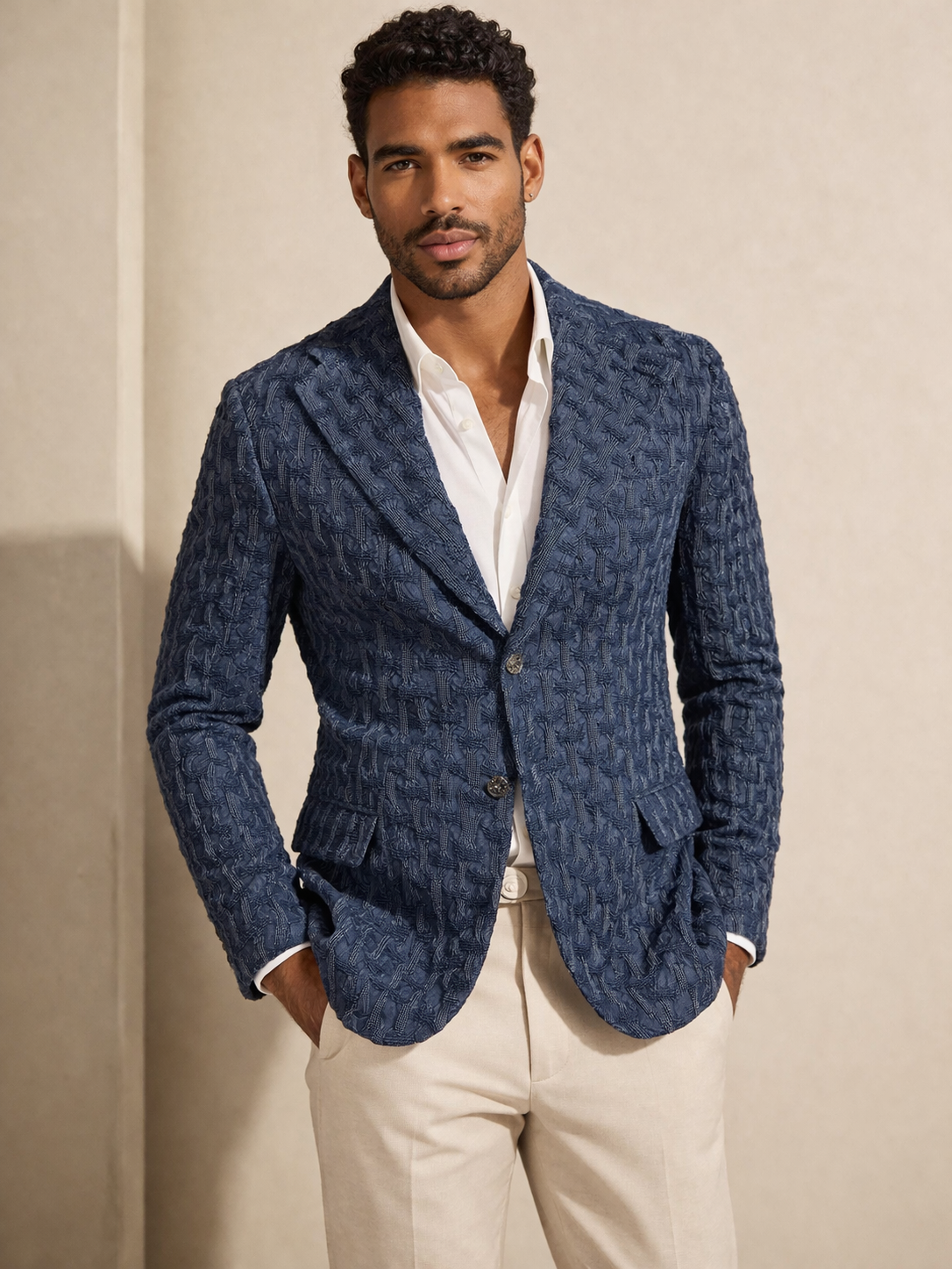 The Grid Texture Blazer