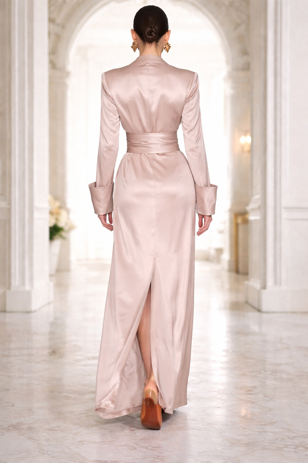 Champagne Atelier Wrap Gown
