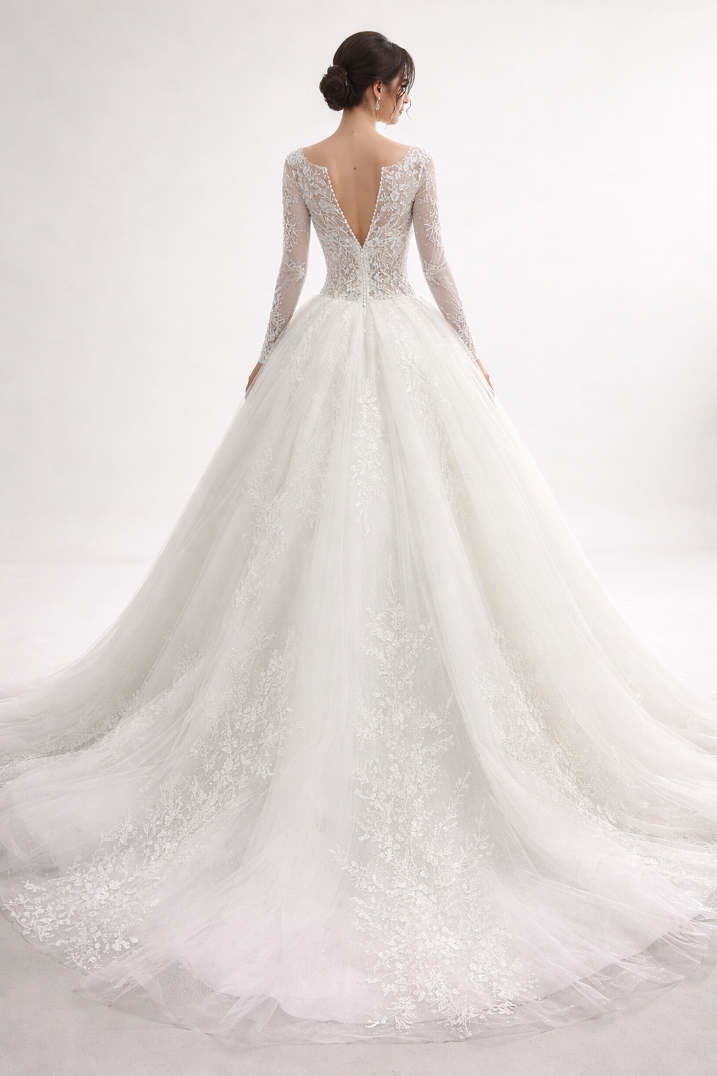 Ethereal Majesty Lace Ball Gown