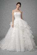 Ivory Rosette Couture Ball Gown