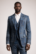 Patchwork Denim Three-Piece Suit
